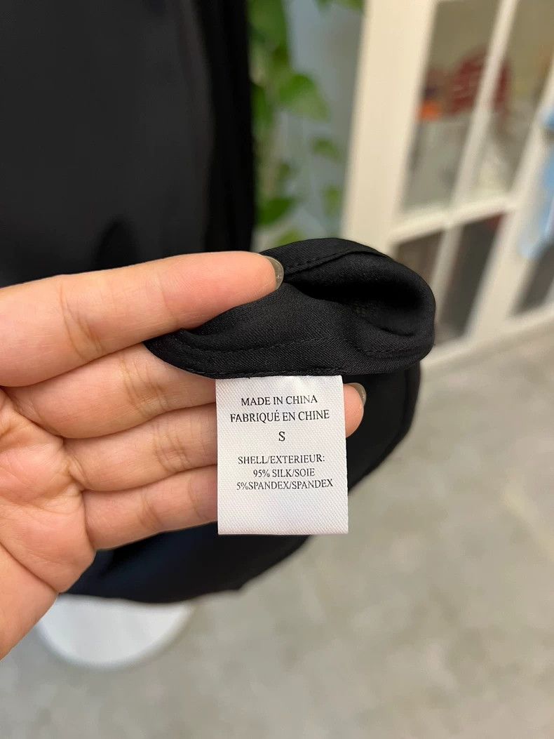 Theory Long Sleeve Silk Shirt in Black-yf Size US S / EU 44-46 / 1 - 4 Thumbnail