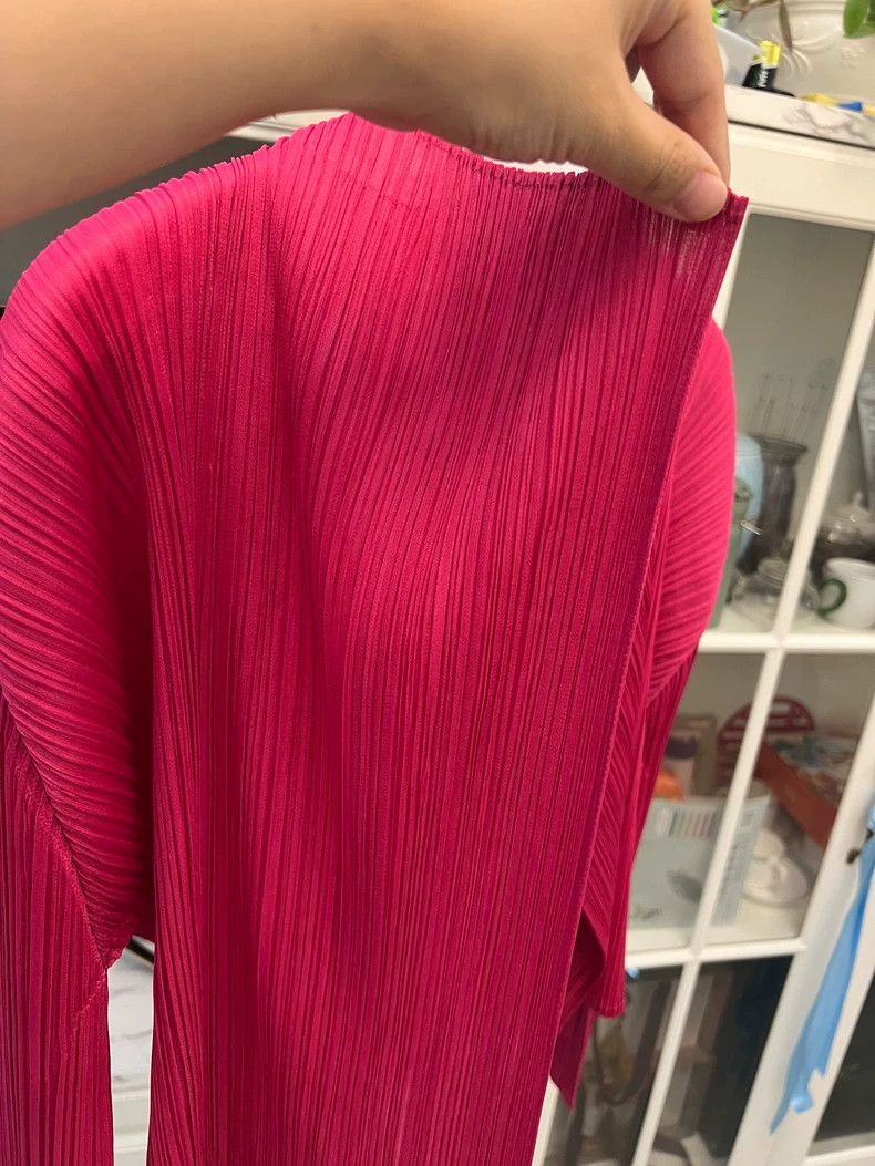 Issey Miyake Issey Miyake Pleated Cardigan in Pink-yf Size US M / EU 48-50 / 2 - 2 Thumbnail