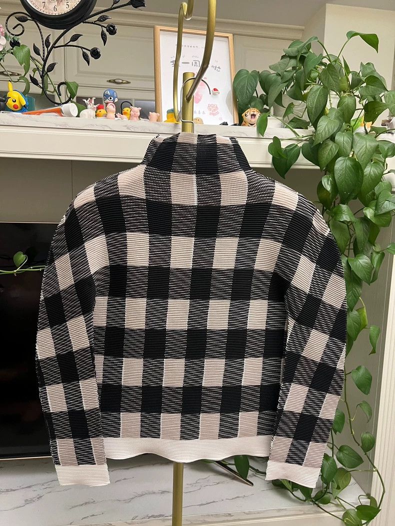 Issey Miyake Issey Miyake Grid Long Sleeve Top-yf Size US M / EU 48-50 / 2 - 6 Thumbnail