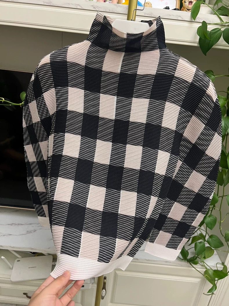Issey Miyake Issey Miyake Grid Long Sleeve Top-yf Size US M / EU 48-50 / 2 - 3 Thumbnail