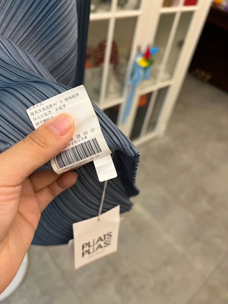 Issey Miyake Gray Blue Long Sleeve Unique Top-yf Size US L / EU 52-54 / 3 - 4 Thumbnail