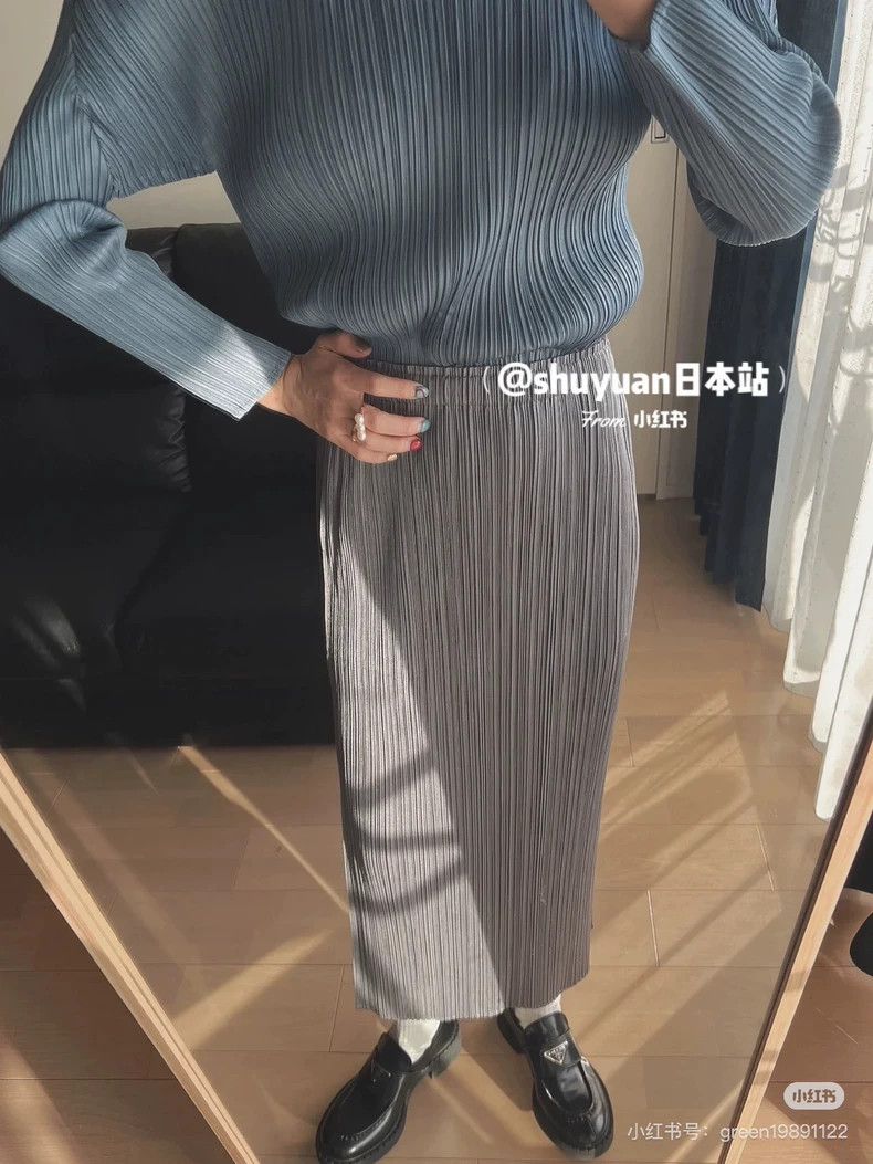 Issey Miyake Gray Blue Long Sleeve Unique Top-yf Size US L / EU 52-54 / 3 - 9 Thumbnail