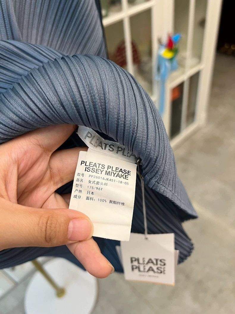 Issey Miyake Gray Blue Long Sleeve Unique Top-yf Size US L / EU 52-54 / 3 - 3 Thumbnail