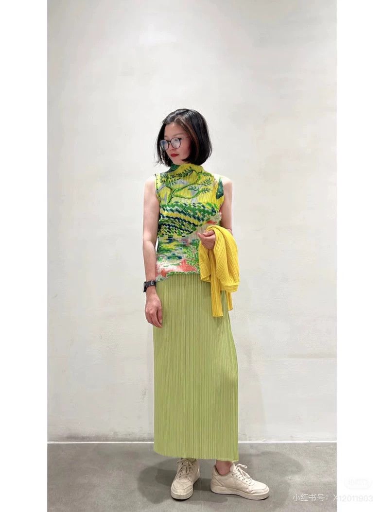 Issey Miyake Issey Miyake Sleeveless T-shirt Tropical Green-yf Size US M / EU 48-50 / 2 - 7 Thumbnail