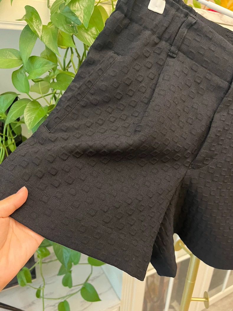 Issey Miyake Issey Miyake Black Knit Patterned Shorts-yf Size US 39 - 3 Thumbnail