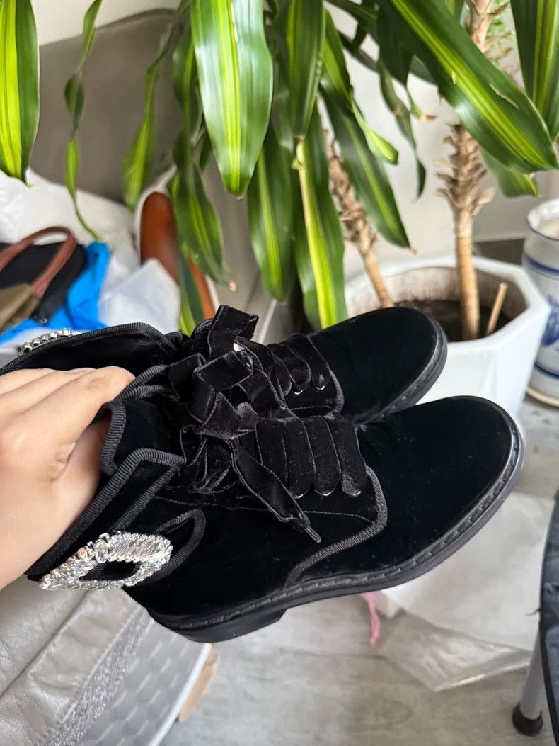 Roger Vivier Roger Vivier Black Velvet Short Boots-yf Size US 7.5 / EU 40-41 - 7 Thumbnail