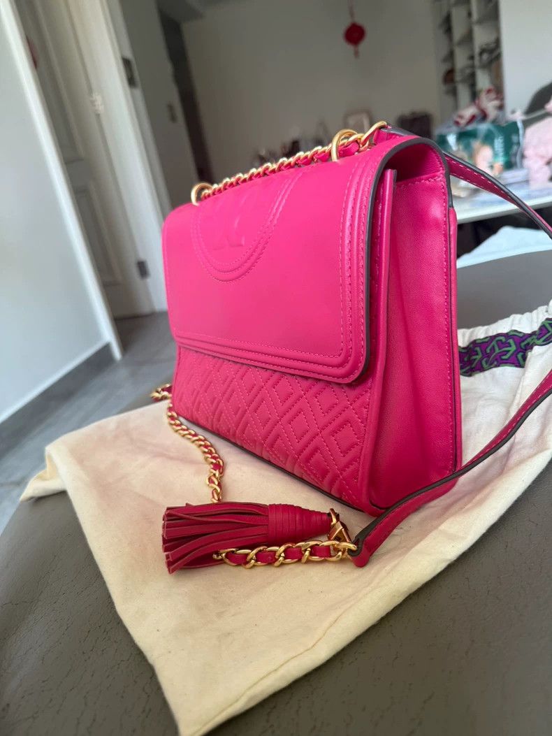 Tory Burch Tory Burch Pink Shoulder Bag with Tassel-yf Size ONE SIZE - 2 Thumbnail