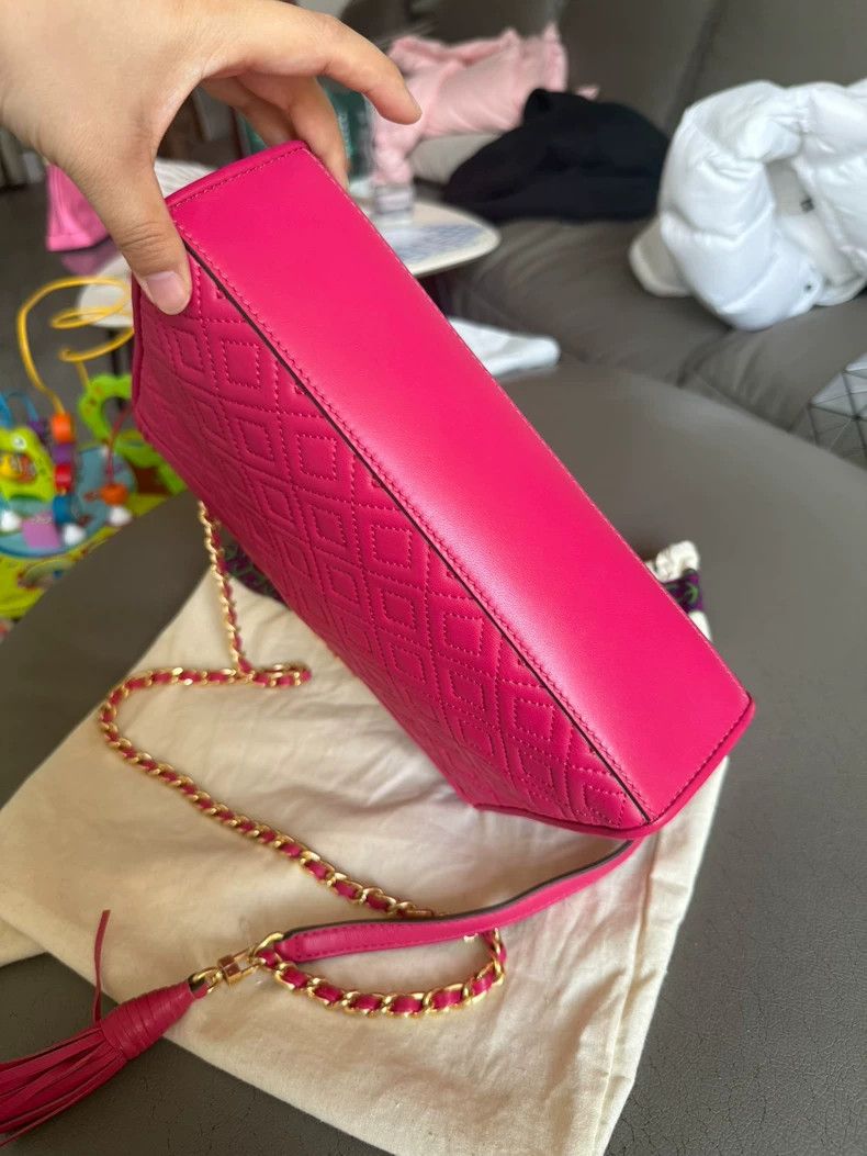 Tory Burch Tory Burch Pink Shoulder Bag with Tassel-yf Size ONE SIZE - 3 Thumbnail