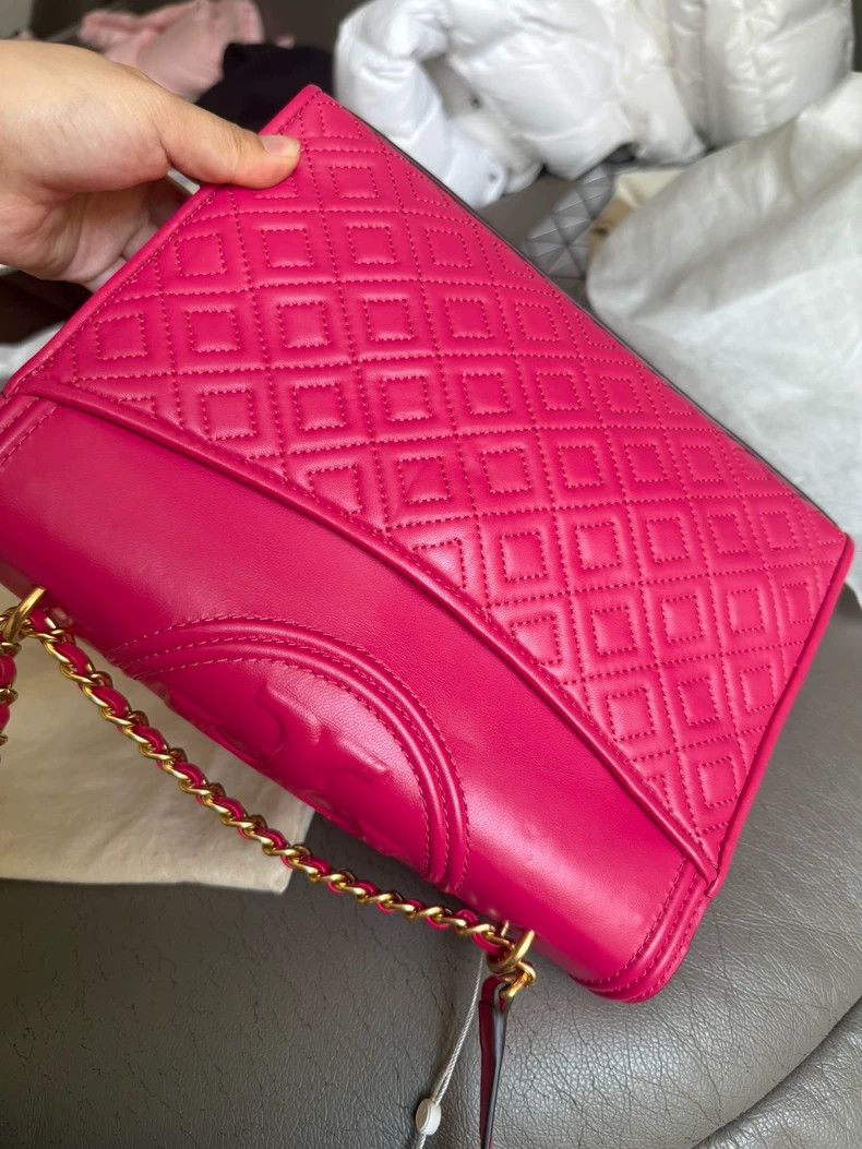 Tory Burch Tory Burch Pink Shoulder Bag with Tassel-yf Size ONE SIZE - 4 Thumbnail