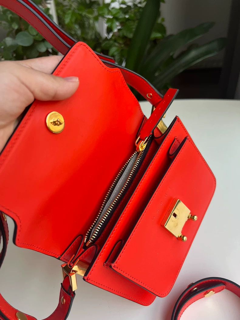 Marni Marni Accordion Mini Bag in Orange Red-yf Size ONE SIZE - 7 Thumbnail