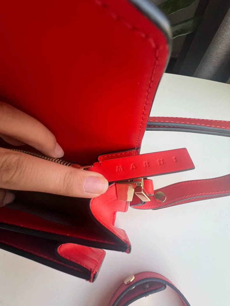Marni Marni Accordion Mini Bag in Orange Red-yf Size ONE SIZE - 8 Thumbnail