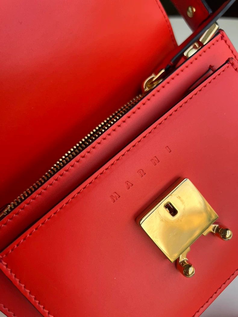 Marni Marni Accordion Mini Bag in Orange Red-yf Size ONE SIZE - 6 Thumbnail