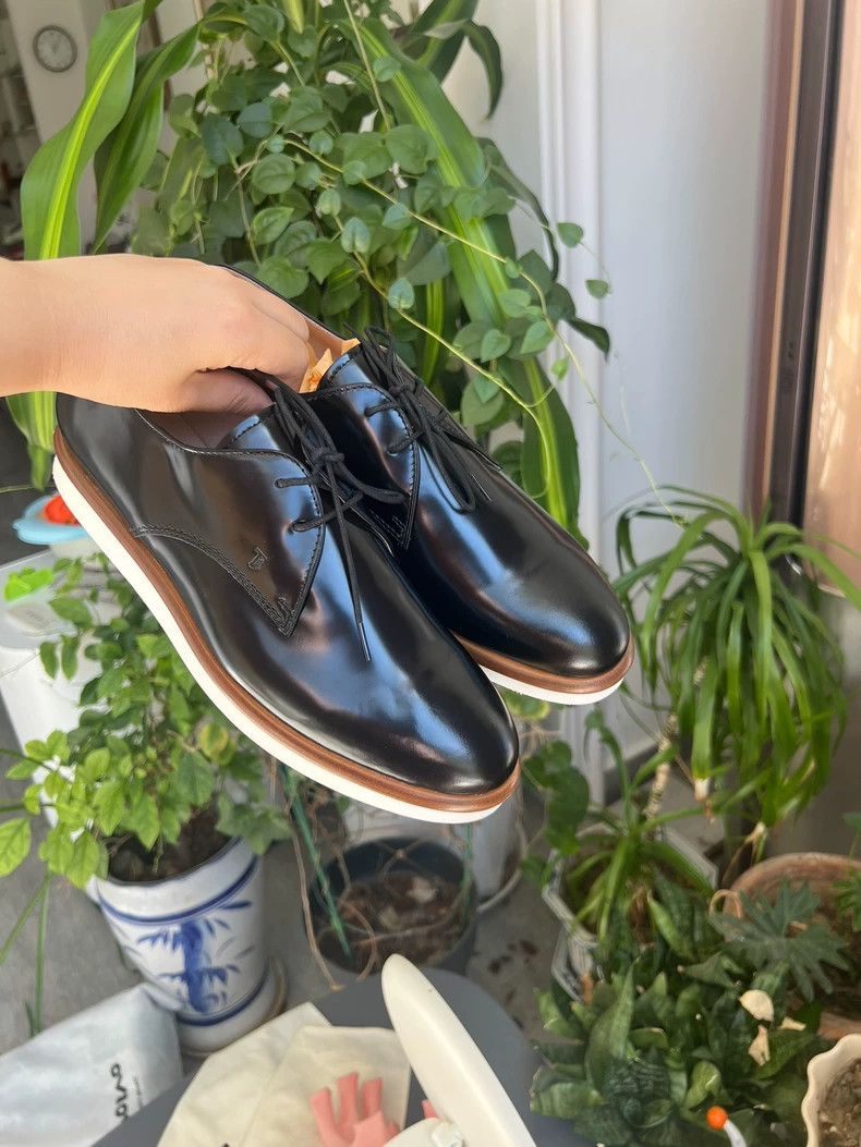 Tod's Tods Black Leather Flat Shoes Size 39-yf Size US 8.5 / EU 41-42 - 2 Thumbnail
