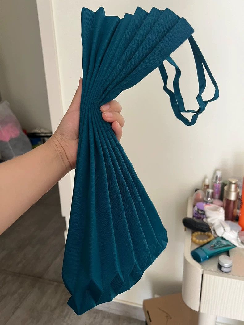 Issey Miyake Issey Miyake Pleated Bag in Blue Green-yf Size ONE SIZE - 5 Thumbnail