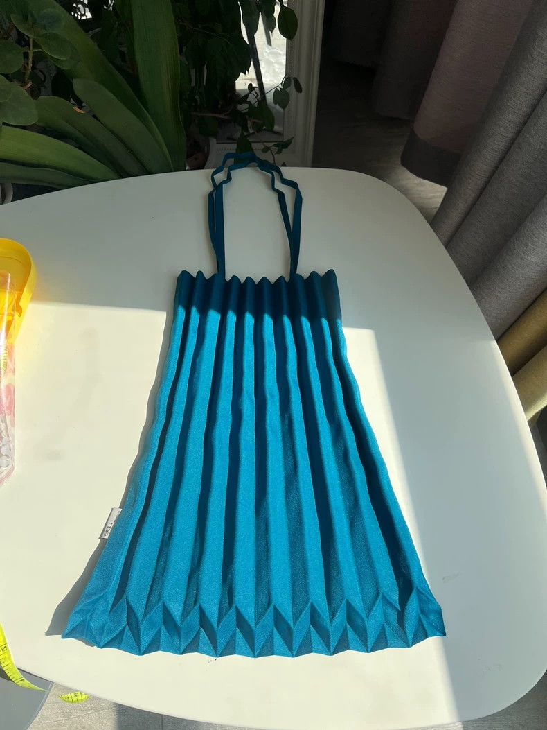 Issey Miyake Issey Miyake Pleated Bag in Blue Green-yf Size ONE SIZE - 7 Thumbnail
