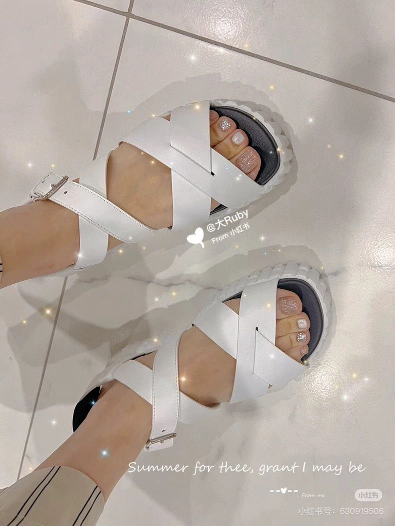 Hermes Hermes White Strappy Sandals Size 35-yf Size US 5 / EU 37 - 8 Thumbnail