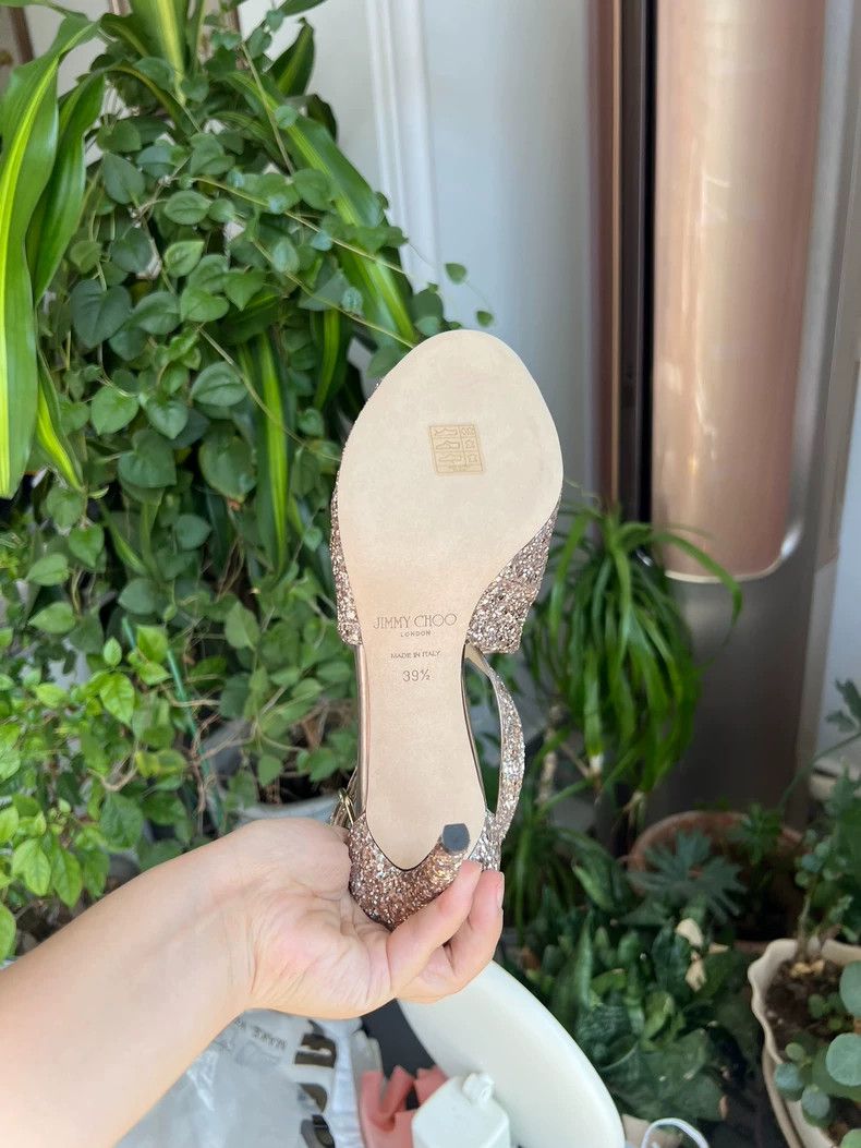 Jimmy Choo Jimmy Choo Peep-Toe Sparkly Heels for Weddings-yf Size US 8.5 / EU 41-42 - 3 Thumbnail