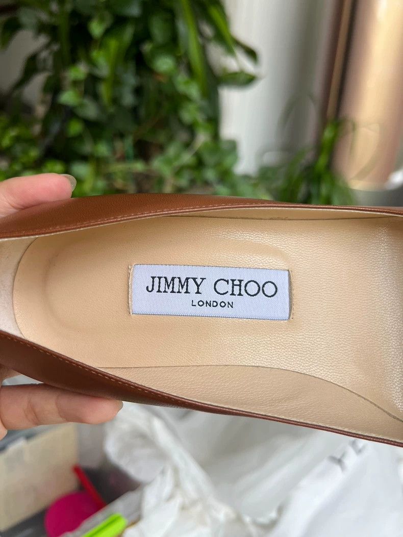 Jimmy Choo Jimmy Choo Brown Leather High Heels Size 36.5-yf Size US 6.5 / EU 39-40 - 5 Thumbnail