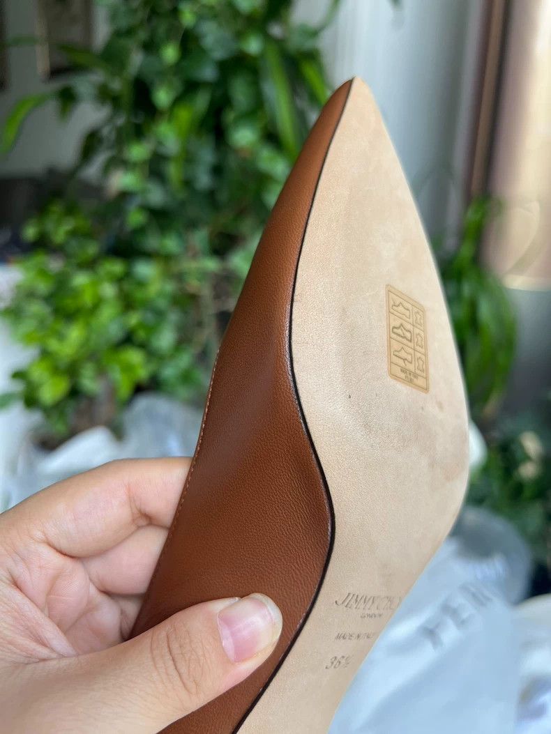 Jimmy Choo Jimmy Choo Brown Leather High Heels Size 36.5-yf Size US 6.5 / EU 39-40 - 6 Thumbnail