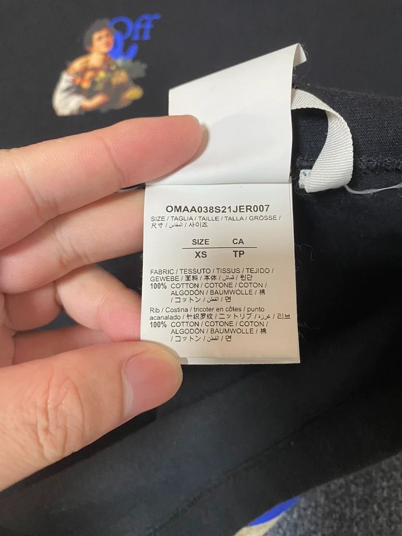 Maison MIHARA YASUHIRO Off-White Short Sleeve T-Shirt with Blue Logo-yf Size US XS / EU 42 / 0 - 3 Thumbnail