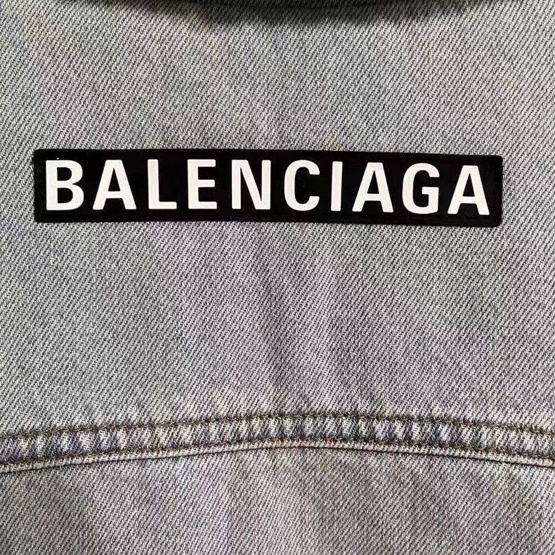 Balenciaga Balenciaga Denim Jacket with Logo and Shearling-yf Size US L / EU 52-54 / 3 - 3 Thumbnail
