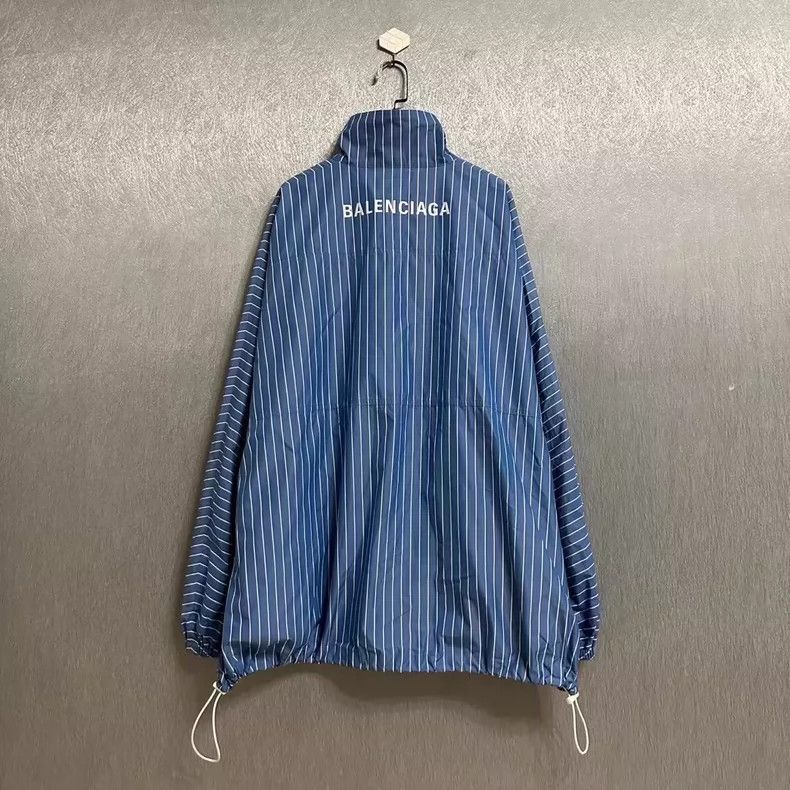 Balenciaga Balenciaga Striped Logo Windbreaker Jacket-yf Size US L / EU 52-54 / 3 - 2 Thumbnail
