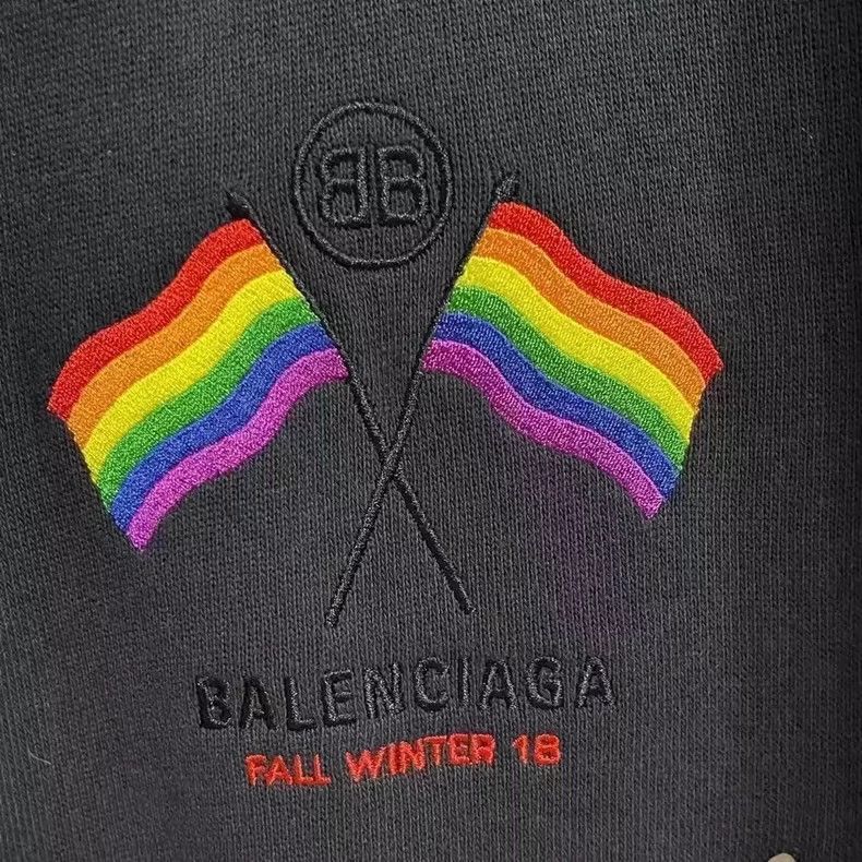 Balenciaga Balenciaga Flag Half-Zip Sweatshirt-yf Size US S / EU 44-46 / 1 - 2 Thumbnail