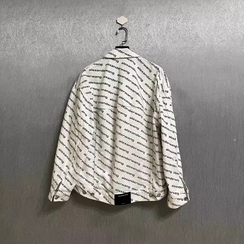 Alexander Wang Alexander Wang Denim Jacket with Logo Print-yf Size US M / EU 48-50 / 2 - 3 Thumbnail
