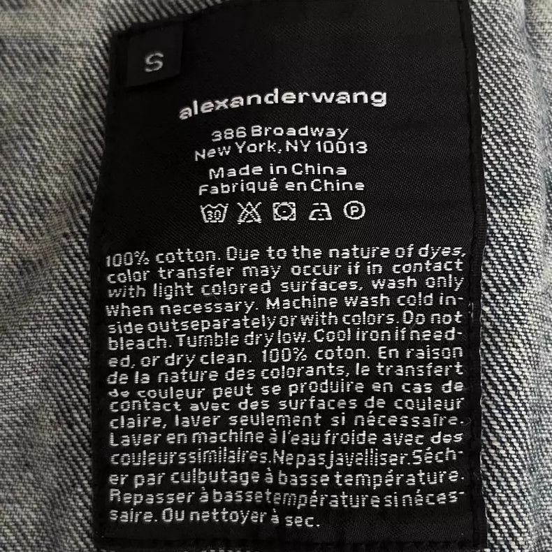 Alexander Wang Alexander Wang Denim Jacket with Logo Print-yf Size US S / EU 44-46 / 1 - 4 Thumbnail