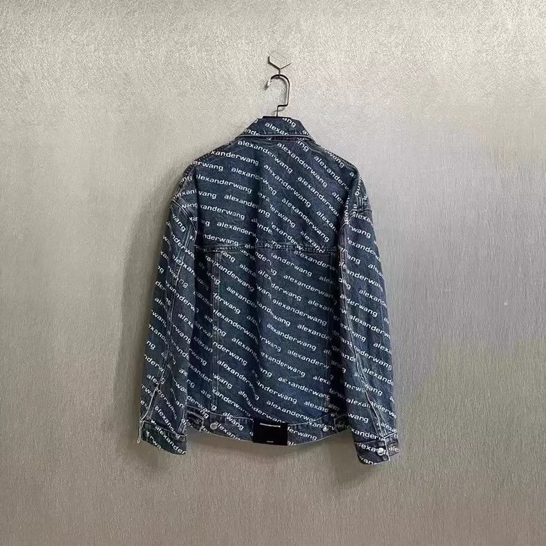 Alexander Wang Alexander Wang Denim Jacket with Logo Print-yf Size US S / EU 44-46 / 1 - 2 Thumbnail