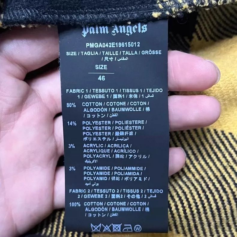 Palm Angels Palm Angels Checkered Hooded Shirt Jacket-yf Size US M / EU 48-50 / 2 - 4 Thumbnail