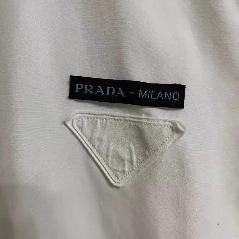 Prada Prada White Button-Up Shirt 38 Size-yf Size US M / EU 48-50 / 2 - 2 Thumbnail