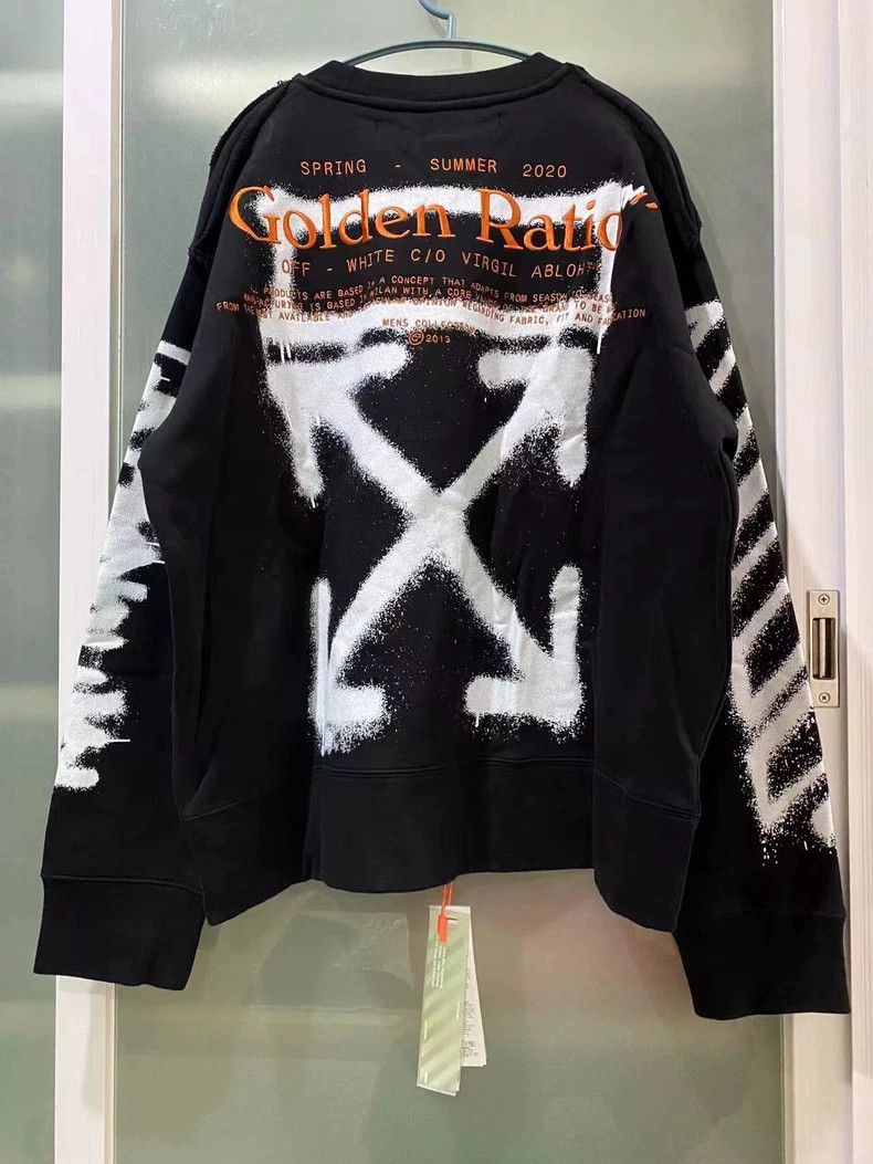 Off-White Off White Golden Ratio Black Sweatshirt-yf Size US S / EU 44-46 / 1 - 2 Thumbnail
