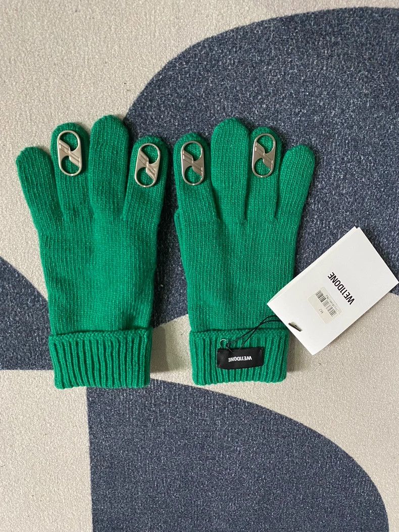 Maison MIHARA YASUHIRO we11done Green Gloves for Stylish Wear-yf Size ONE SIZE - 3 Thumbnail
