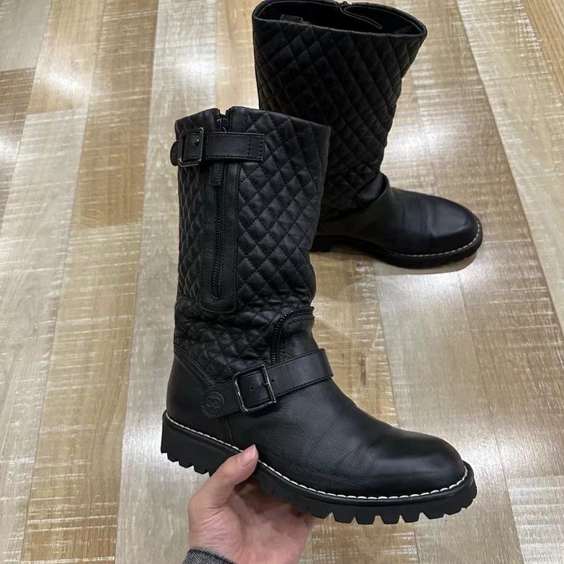 Chanel Chanel Black Quilted Knee-High Boots-yf Size US 7 / EU 40 - 3 Thumbnail