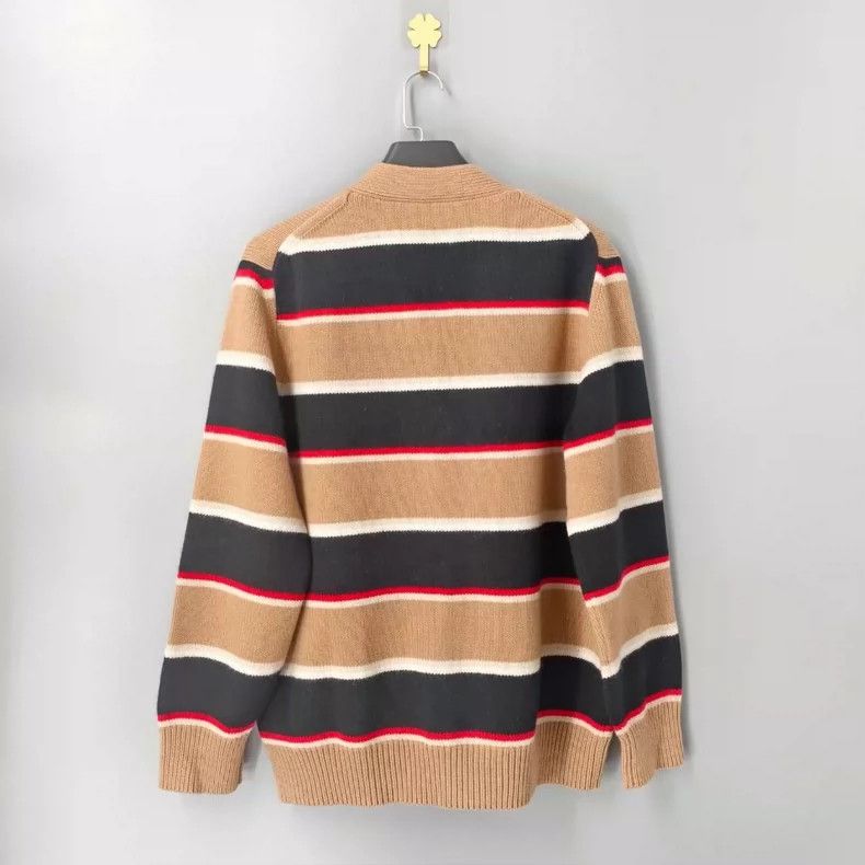 Burberry Burberry Striped Cashmere Blend Cardigan Sweater-yf Size US M / EU 48-50 / 2 - 2 Thumbnail
