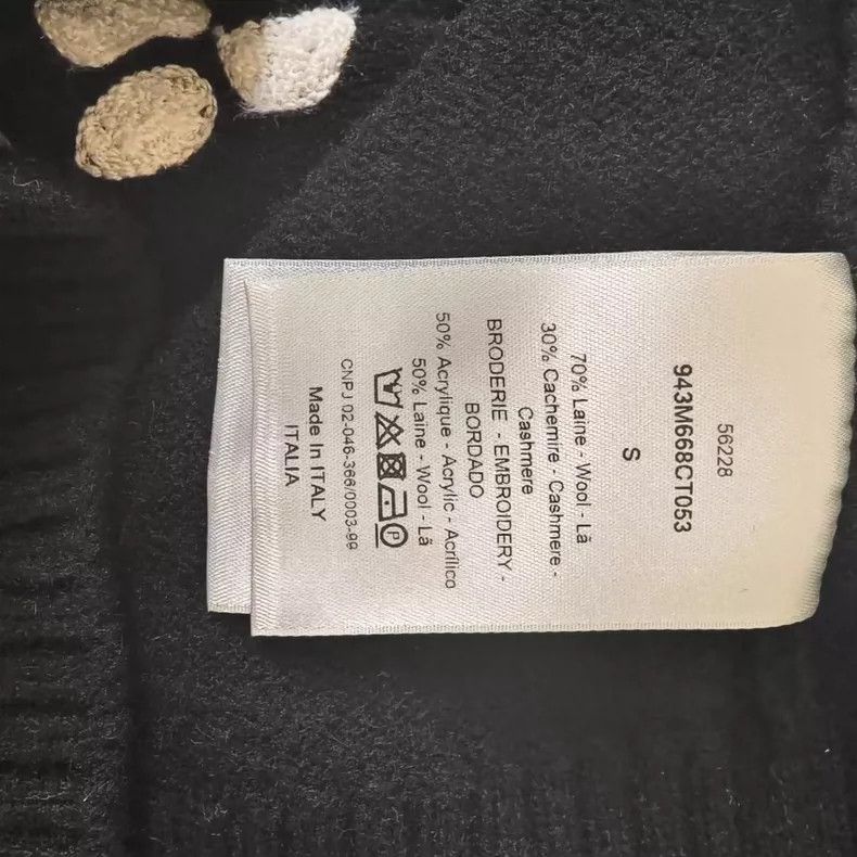 Balenciaga Dior Logo Embroidered Knit Sweater-yf Size US M / EU 48-50 / 2 - 4 Thumbnail