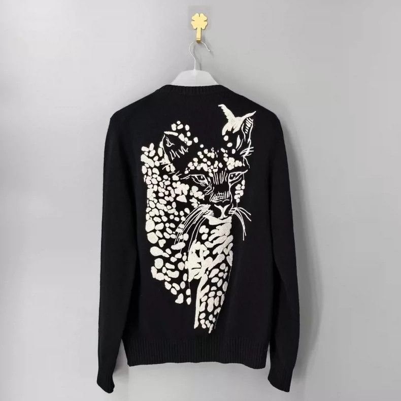 Balenciaga Dior Logo Embroidered Knit Sweater-yf Size US M / EU 48-50 / 2 - 2 Thumbnail