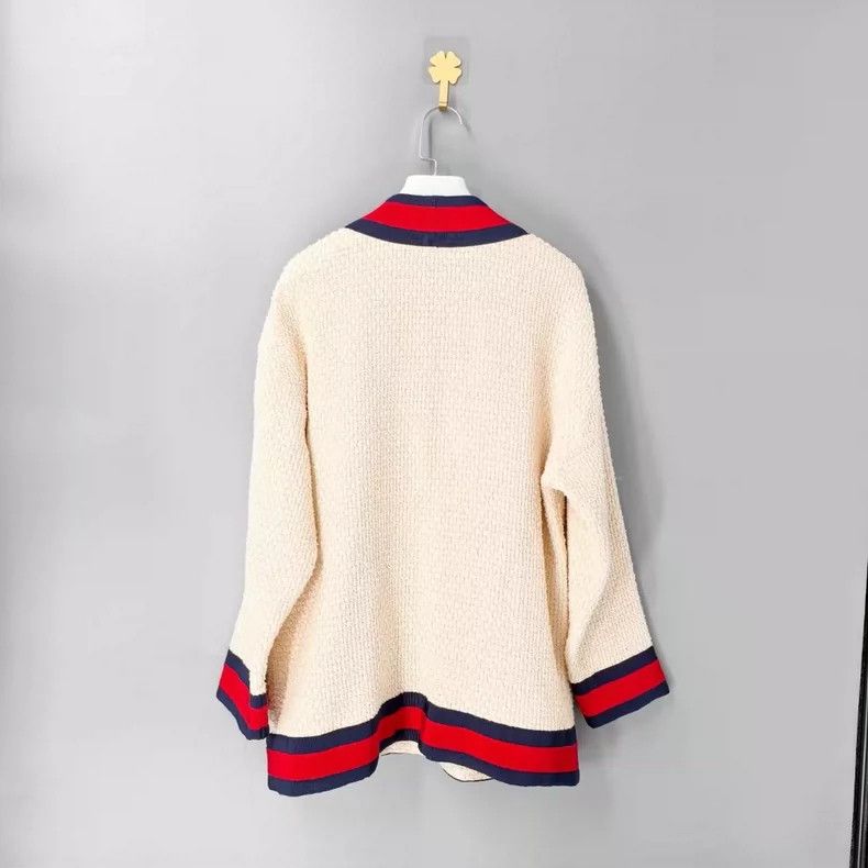 Gucci Gucci Cardigan with Red and Blue Trim-yf Size US M / EU 48-50 / 2 - 2 Thumbnail