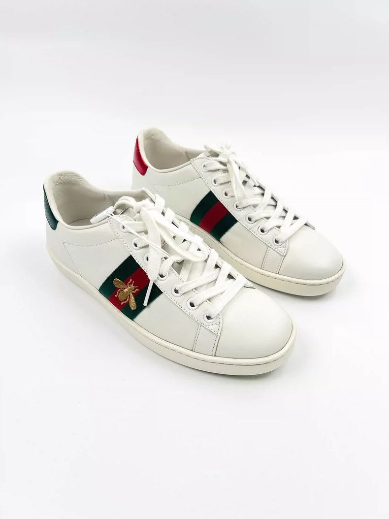 Gucci Classic White Sneakers with Bee Design-yf