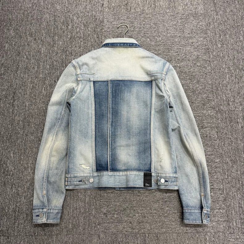 Dior Vintage Distressed Denim Jacket by Dior-yf Size US L / EU 52-54 / 3 - 2 Thumbnail