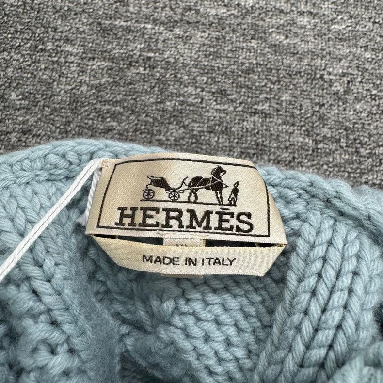 Hermes Hermes Cashmere Knitted Sweater in Blue-yf Size US XL / EU 56 / 4 - 3 Thumbnail