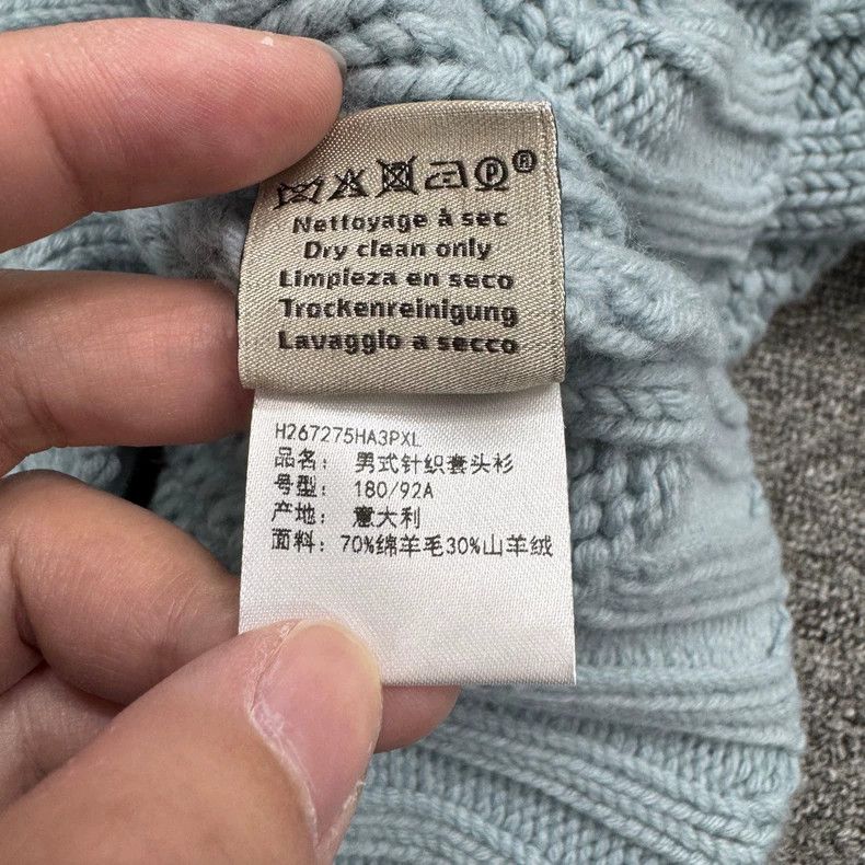 Hermes Hermes Cashmere Knitted Sweater in Blue-yf Size US XL / EU 56 / 4 - 5 Thumbnail