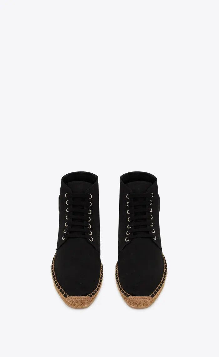 Saint Laurent Paris damon high-top espadrilles in canvas Size US 13 / EU 46 - 4 Thumbnail