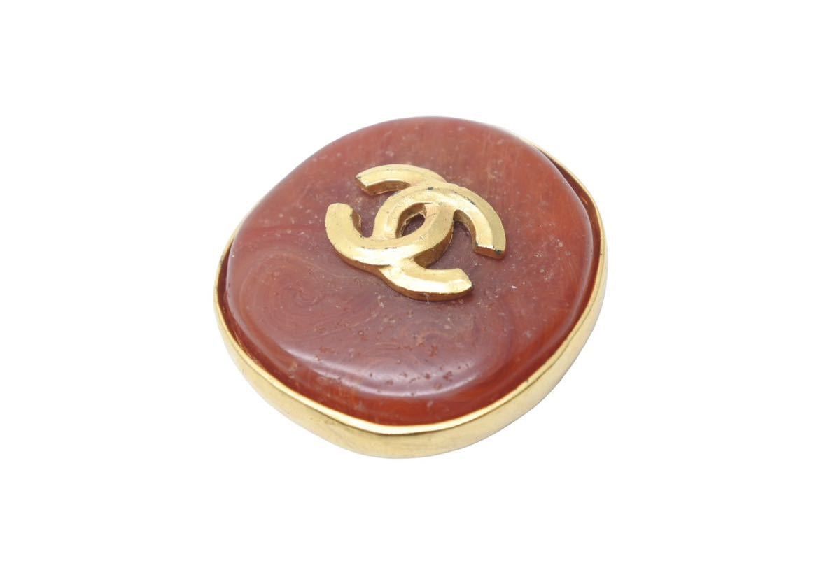 Chanel CHANEL Coco Mark Marble Earrings Size ONE SIZE - 3 Thumbnail