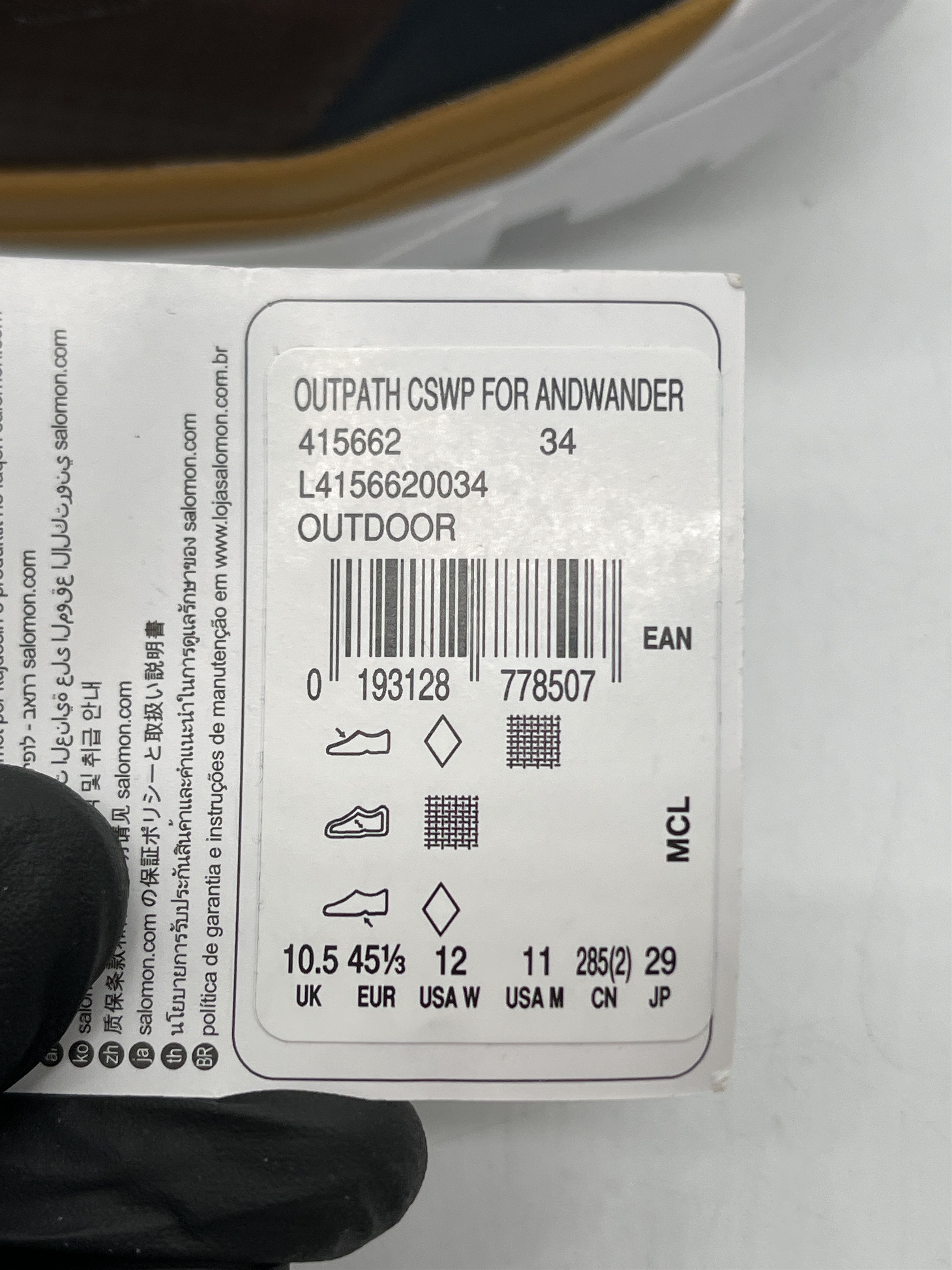 And Wander × Salomon Outpath GTX Sneaker Size US 11 / EU 44 - 8 Thumbnail