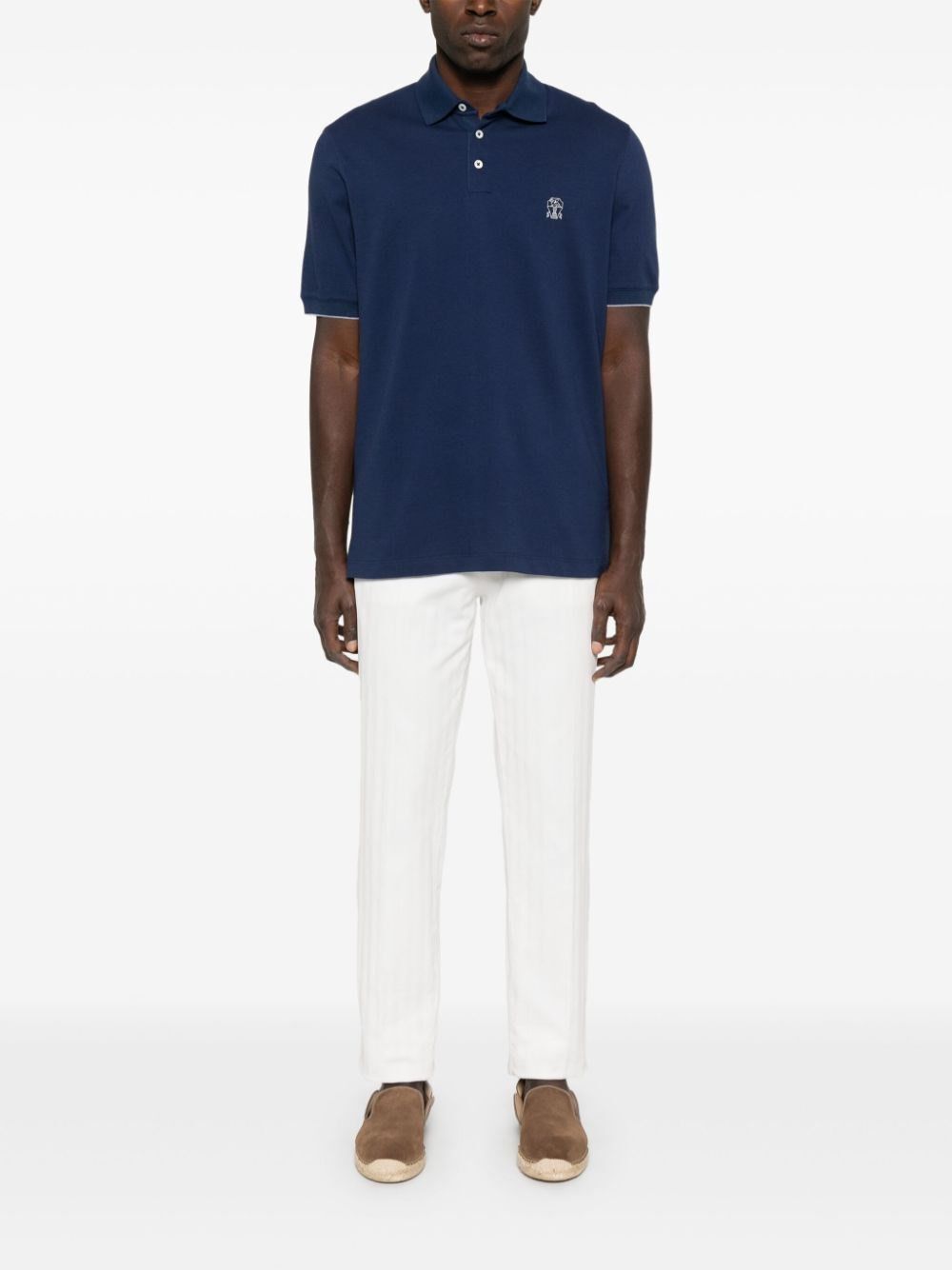 Brunello Cucinelli Short Sleeve Polo Size US XL / EU 56 / 4 - 2 Thumbnail