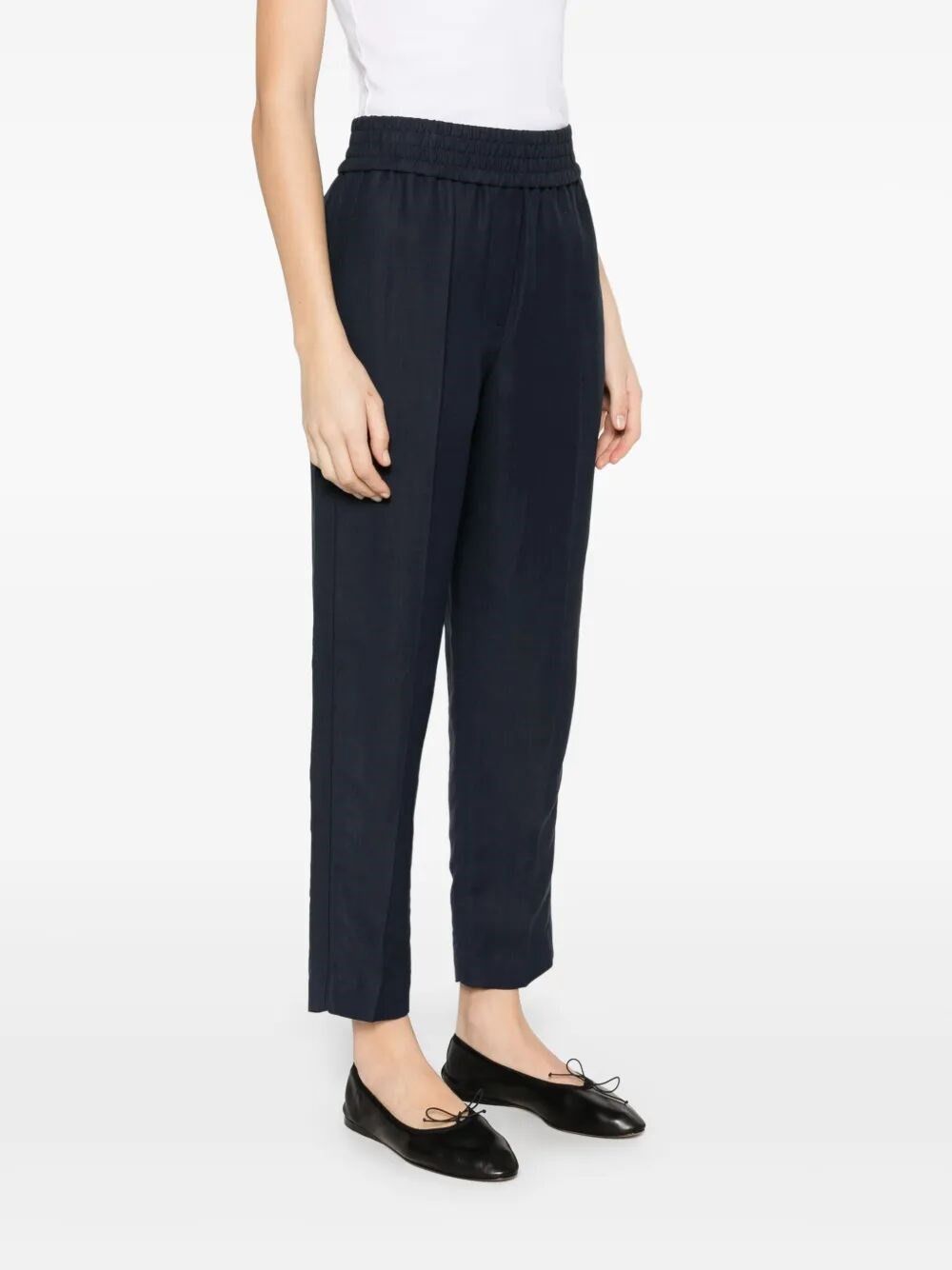 Brunello Cucinelli Viscose And Linen Fluid Twill Baggy Pull-On Pants Size 28" / US 6 / IT 42 - 4 Thumbnail