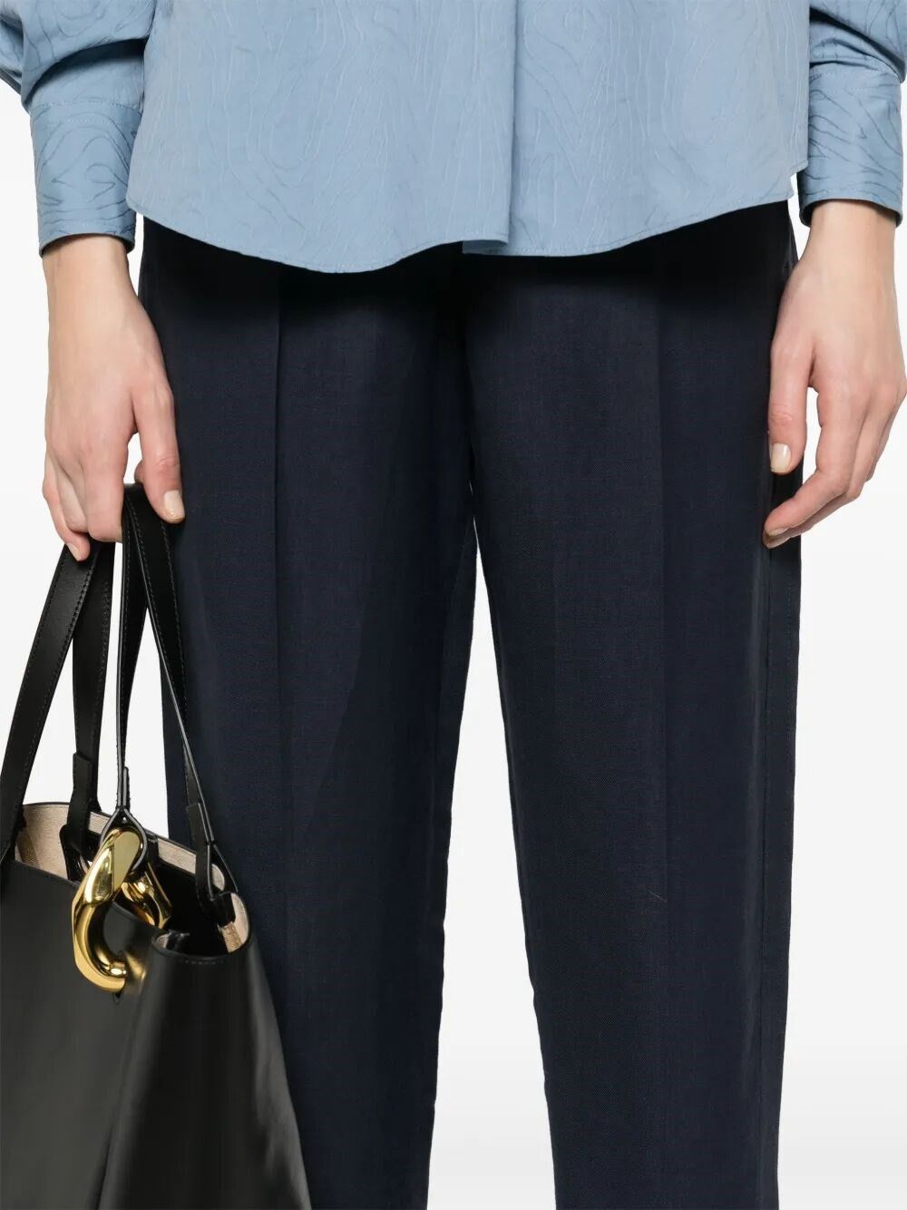 Brunello Cucinelli Viscose And Linen Fluid Twill Baggy Pull-On Pants Size 28" / US 6 / IT 42 - 3 Thumbnail