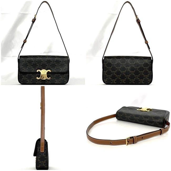 Celine CELINE Shoulder Bag Brown Pvc Size ONE SIZE - 2 Thumbnail